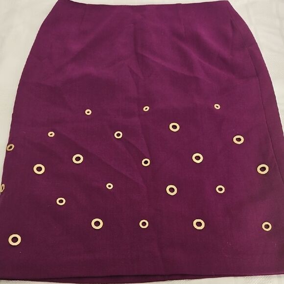 Escada Purple Embellished Pencil Skirt Knee-Length - Picture 15 of 16